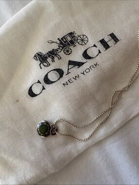 Silver 925 chain with a Coach Enamel Logo Disc